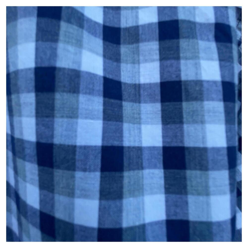 Banana Republic Men’s L Button Down Shirt Blue Check Soft-Wash Standard Fit Exce - Picture 6 of 9